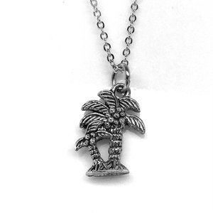 Miniature Palm Tree Charm Necklace